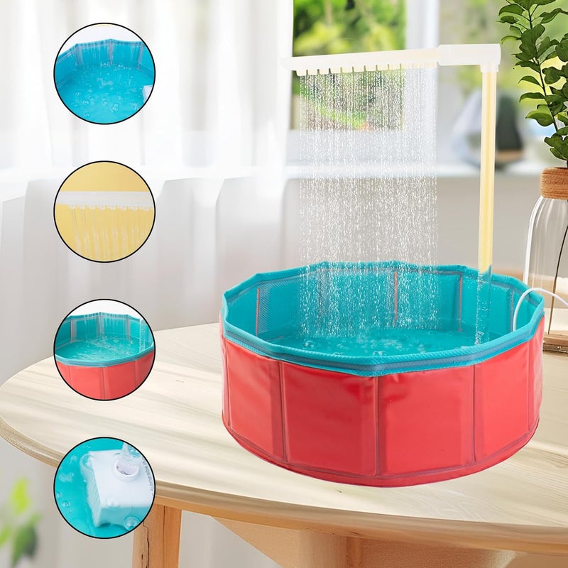 FlidRunest Bird Automatic Bath Shower, Portable Bird Bathtub with Pump, Parrot Bath tub Contains Circulating Controller, USB and Pump, Pool Bathing Tub for African Grey Conure Lovebird Parakeet - Image 5